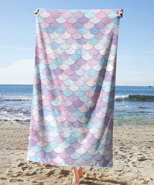 Mermaid Towel — printed microfiber beach towel