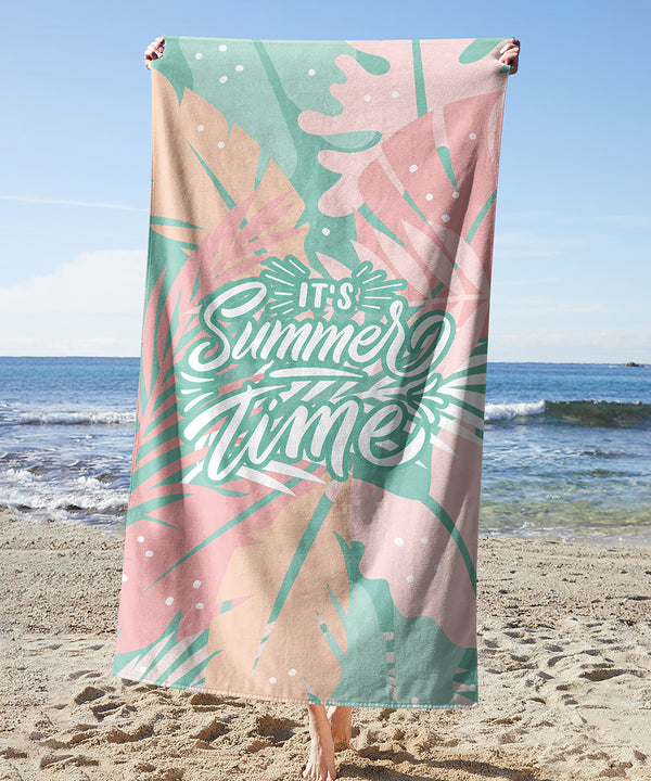 Summer Time Towel — printed microfiber beach towel