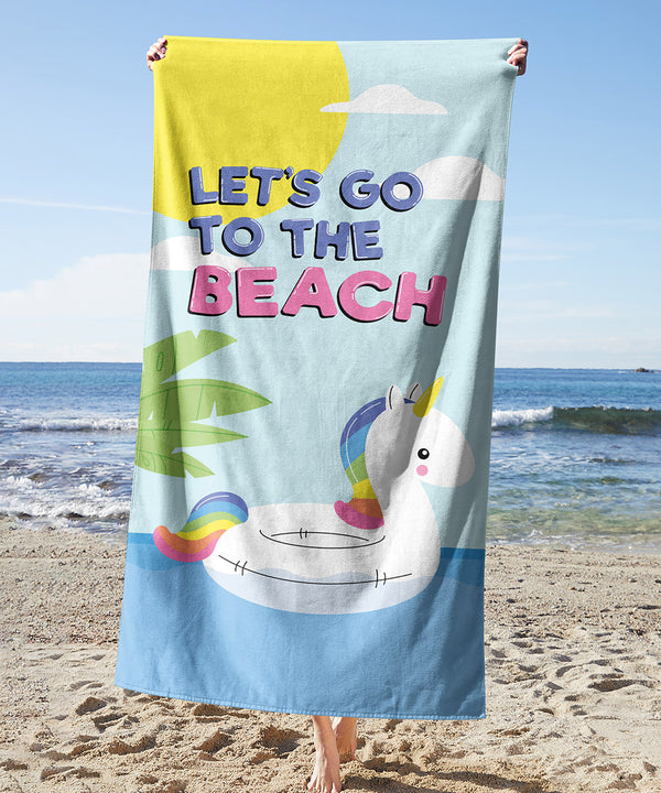 Let's Go Towel — printed microfiber beach towel