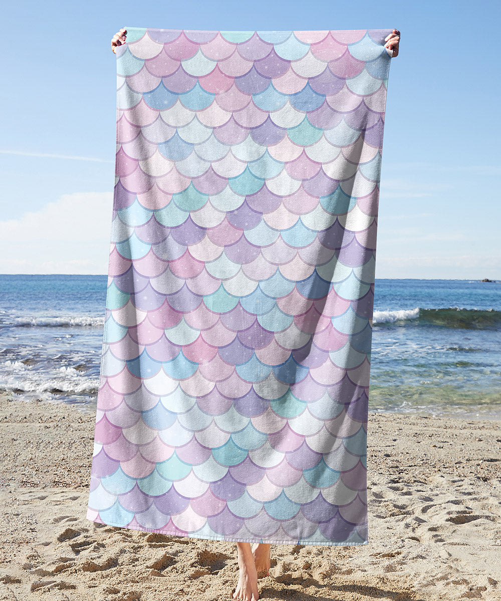 Mermaid Towel — printed microfiber beach towel
