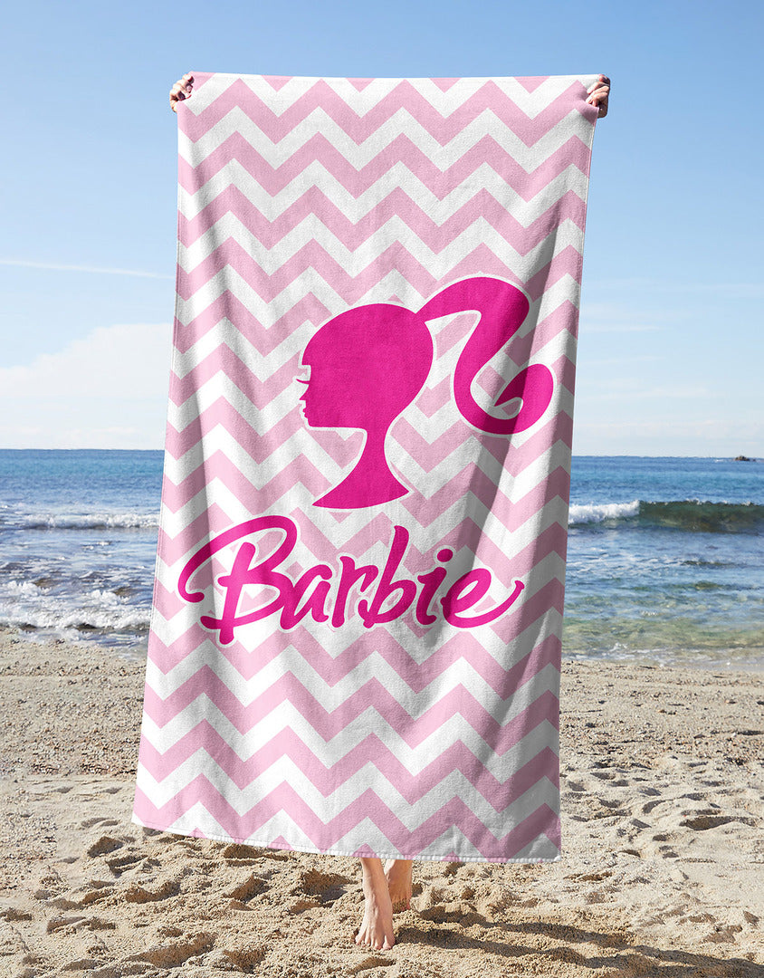 Barbie Waves Towel — printed microfiber beach towel