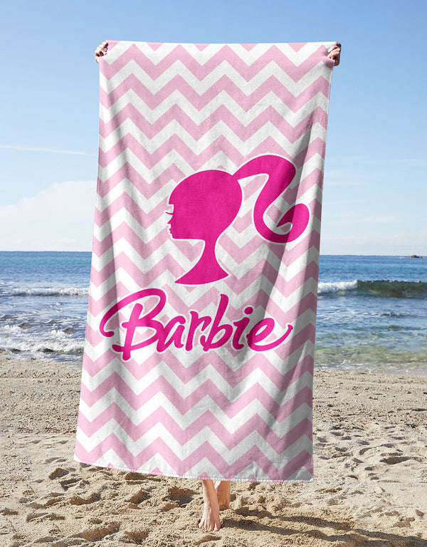 Barbie Waves Towel — printed microfiber beach towel