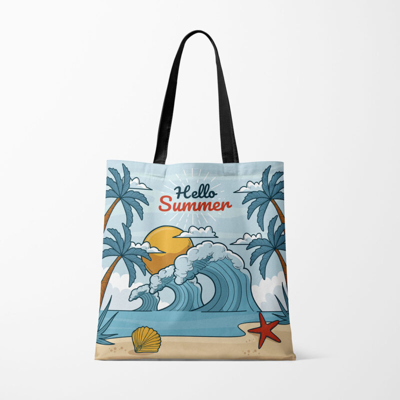 Hello Summer Canvas Tote Bag