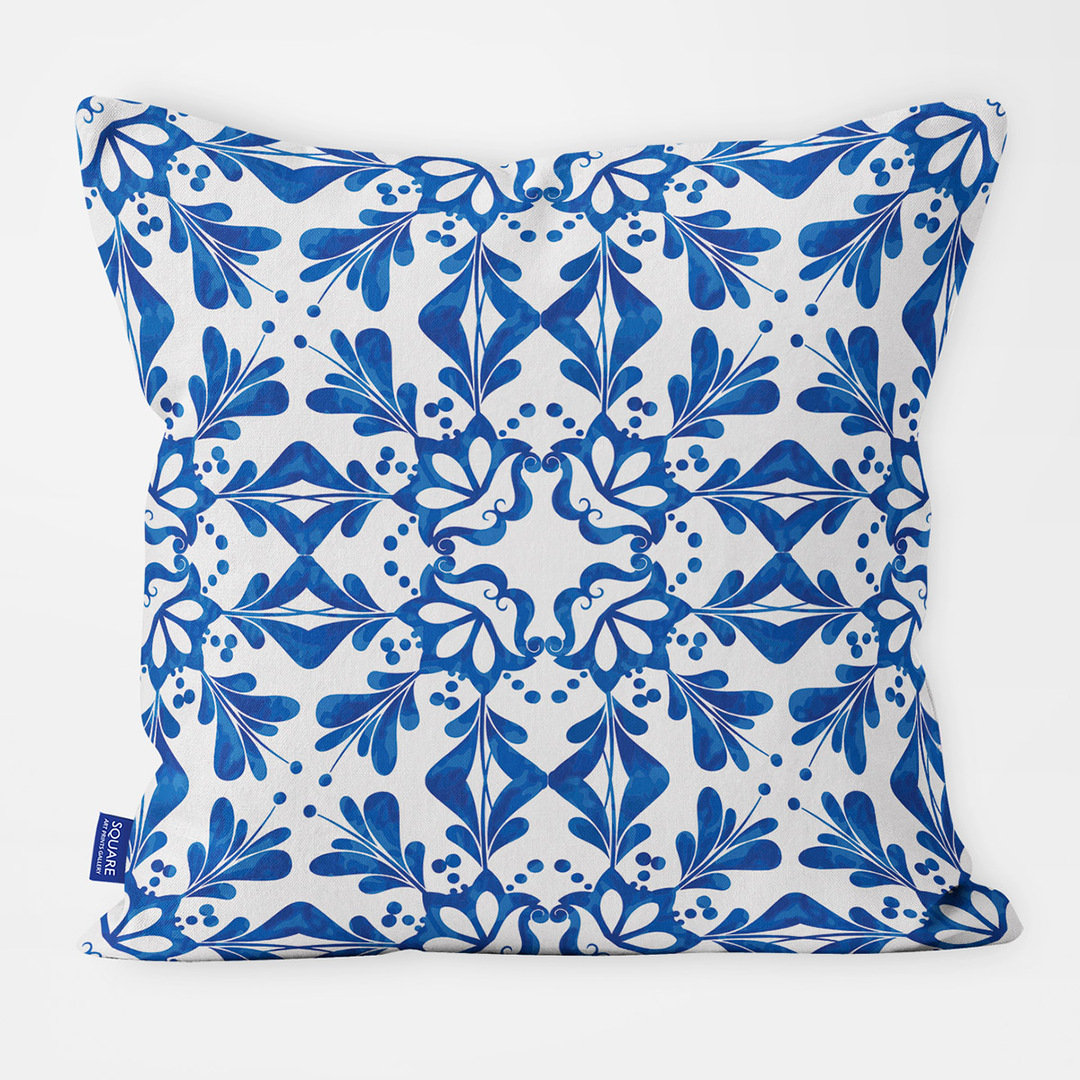 Blue Summer Pattern Cushion