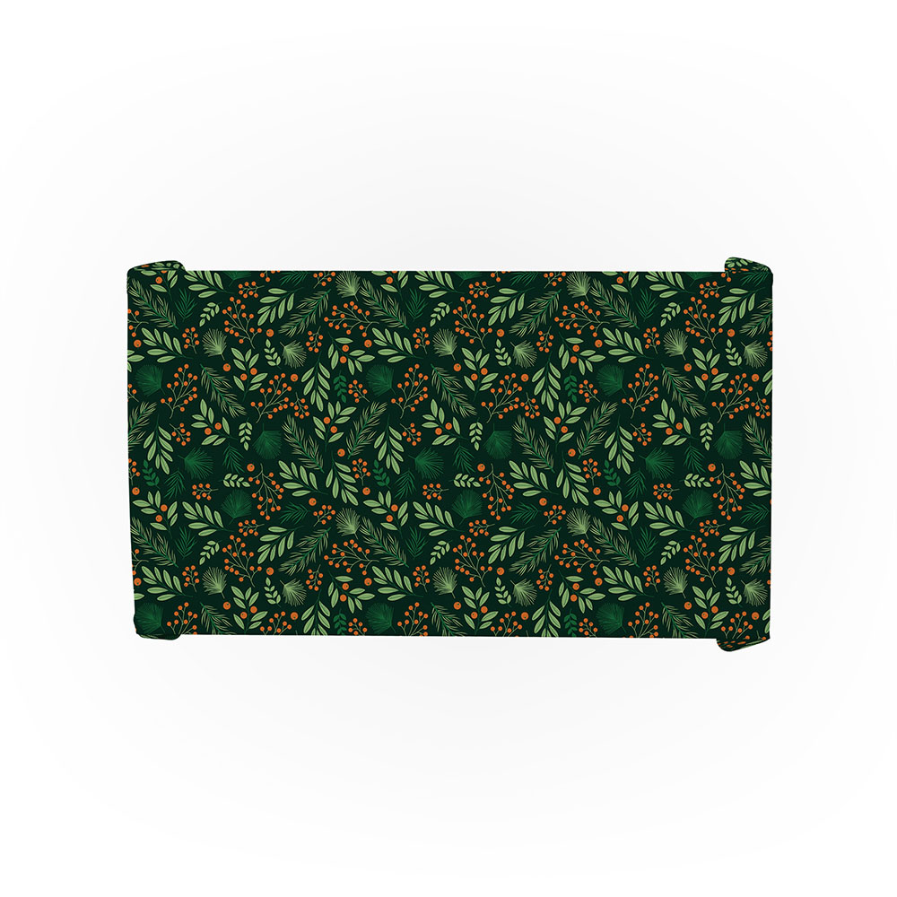 Xmas Green Leaves Tablecloth